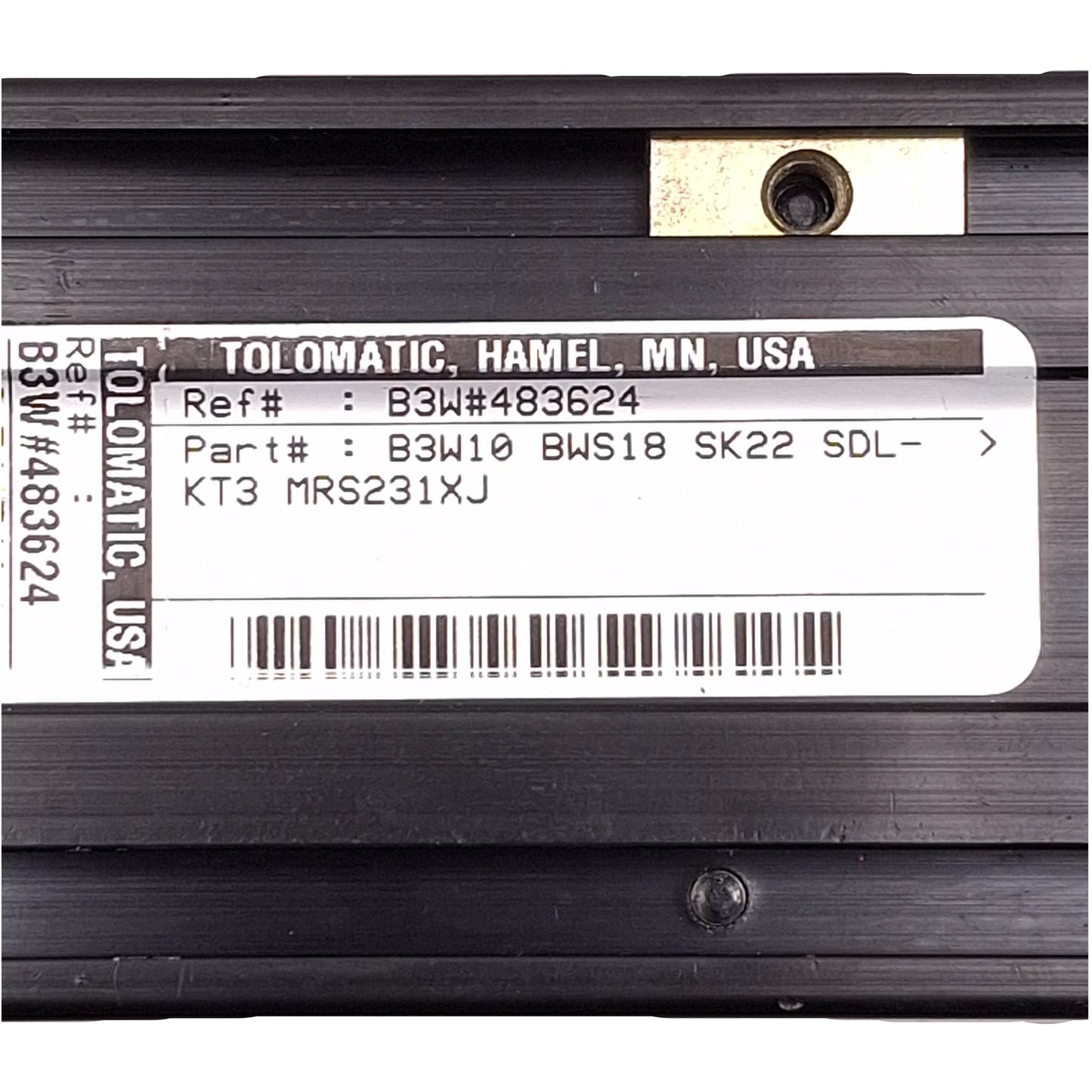 Used Tolomatic B3W10 BWS18 SK22 Electric Belt-Drive Rodless Actuator 22" Stroke