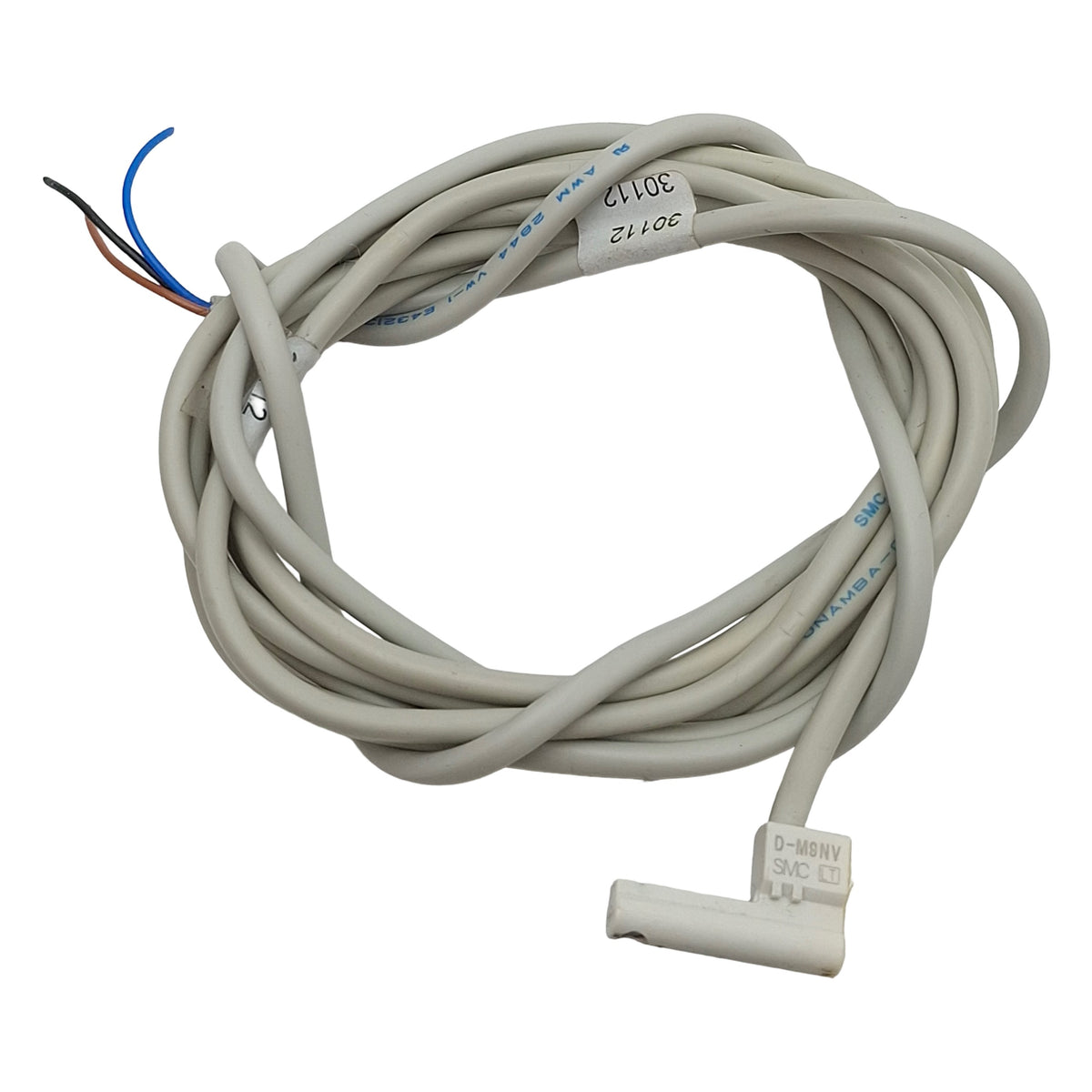 Used SMC D-M9NV Solid-State Auto Switch, NPN, 4.5-28VDC, 10mA, 3-Wire Lead, 1.6m