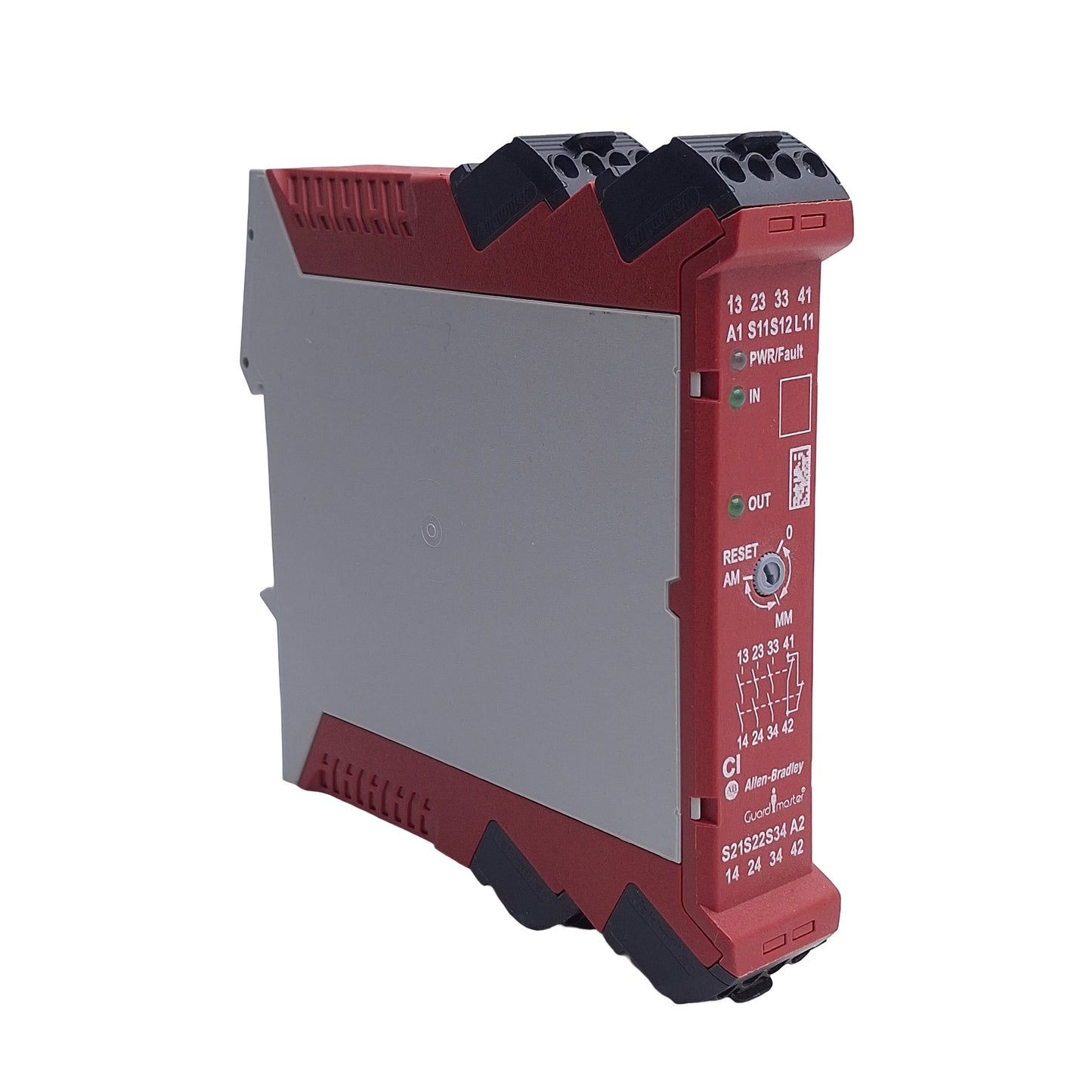 Used Allen-Bradley 440R-S13R2 Guardmaster CI Safety Relay 250VAC 1.5A, 24VDC, 3NO-1NC
