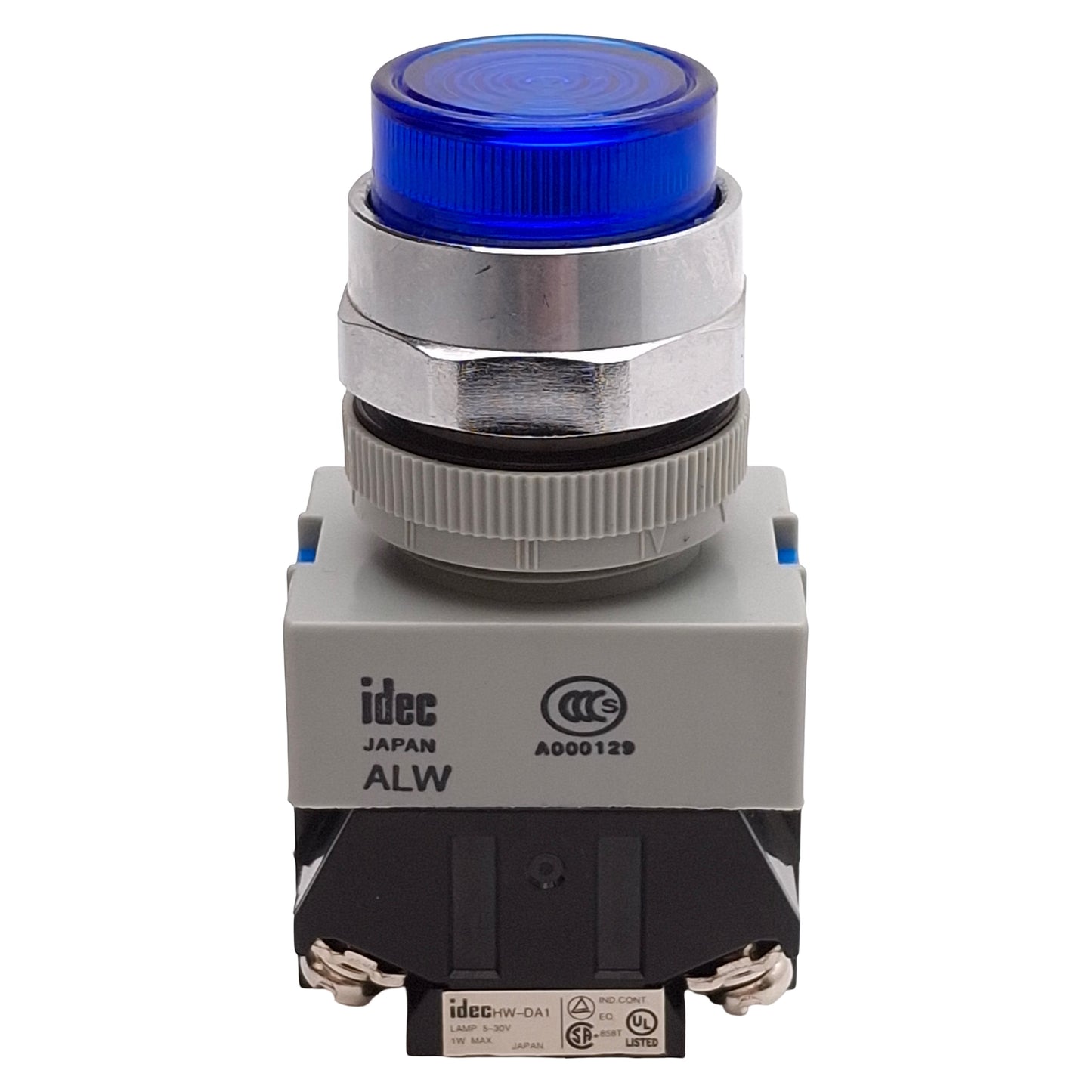 Used Idec ALW29910D-S-24V Illuminated Blue Momentary Pushbutton, ø22mm, 1NO, HW-C10