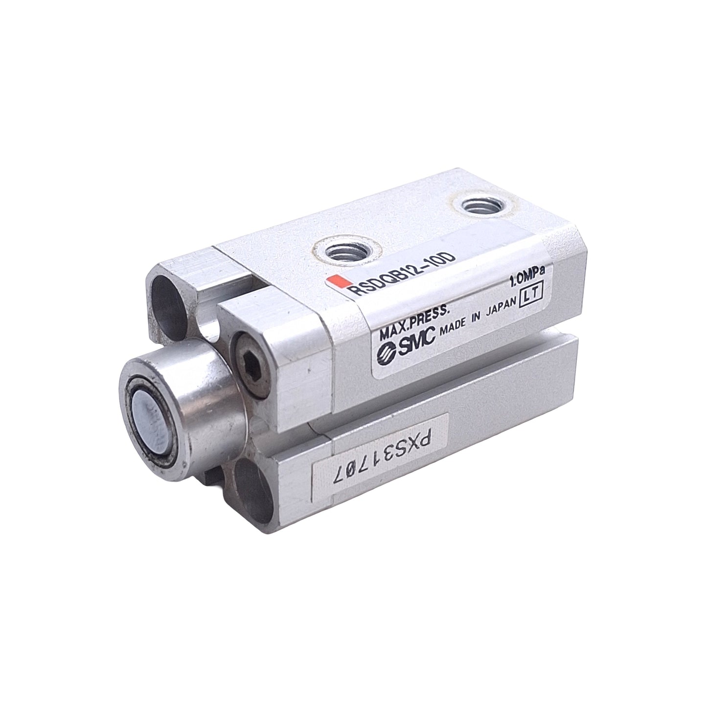 Used SMC RSDQB12-10D Compact Stopper Cylinder, Double-Acting, 12mm Bore, 10mm Stroke