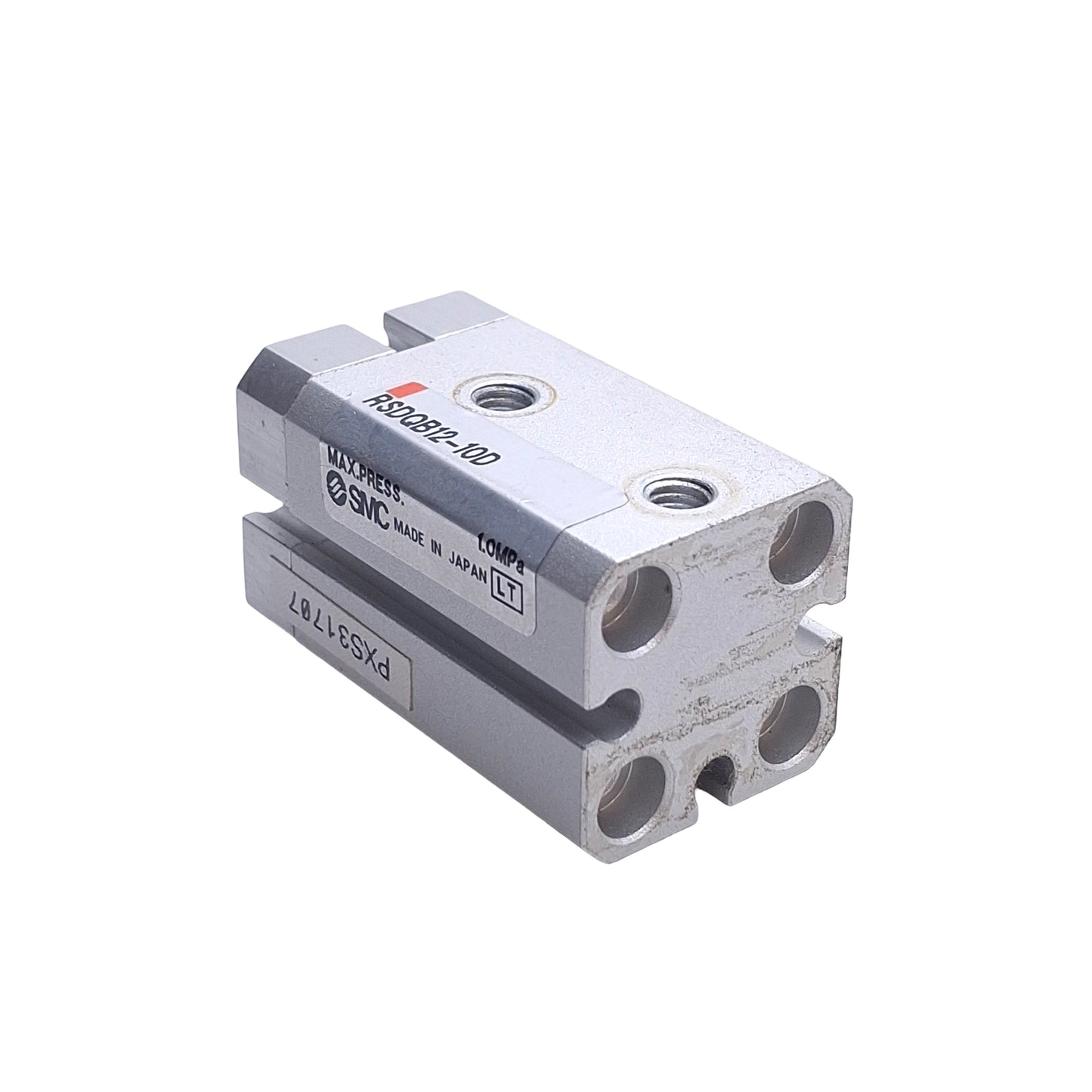 Used SMC RSDQB12-10D Compact Stopper Cylinder, Double-Acting, 12mm Bore, 10mm Stroke