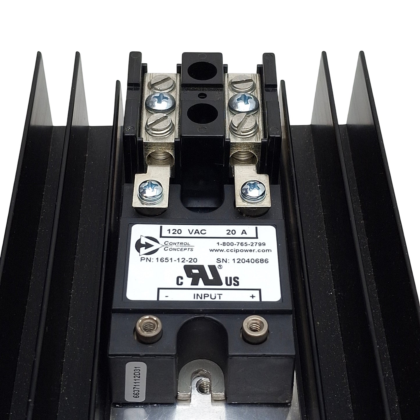 Used Control Concepts 1021A-12-20-0/10V SCR Power Controller 120VAC 20A *Not Complete