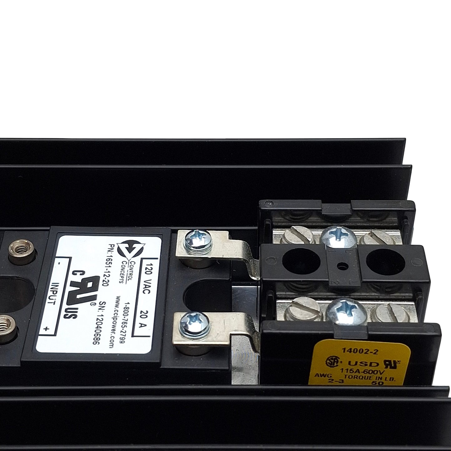 Used Control Concepts 1021A-12-20-0/10V SCR Power Controller 120VAC 20A *Not Complete