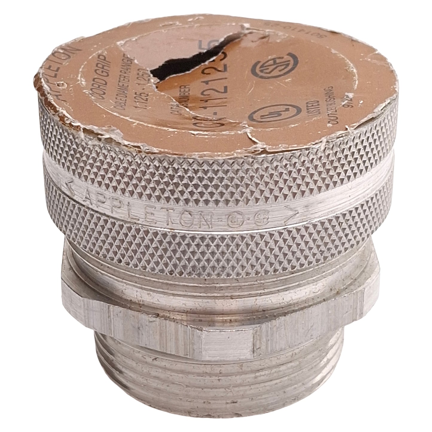 New Appleton CG-112125 Strain Relief Cord Grip, ø1.125in-1.250in, 1-1/4in NPT