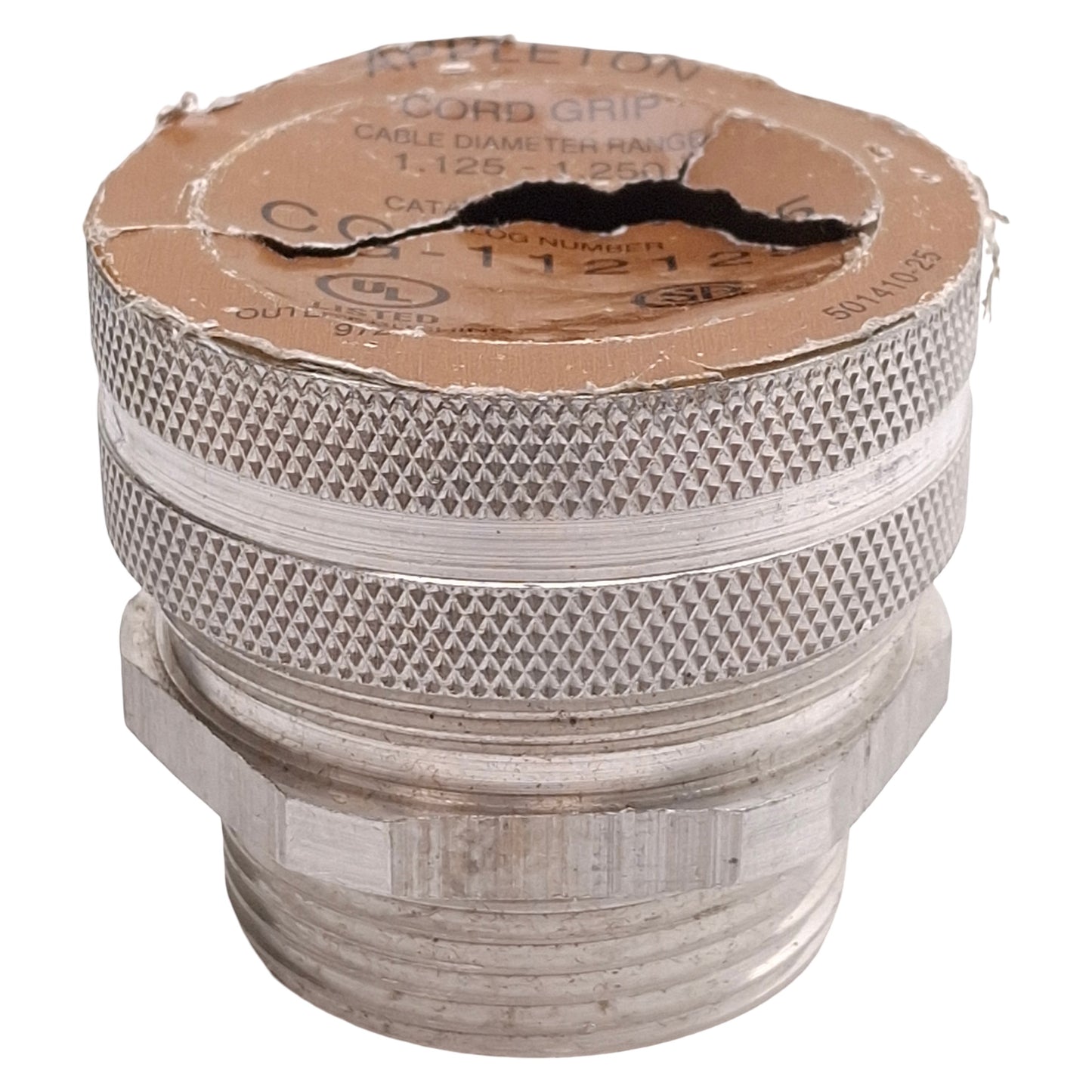 New Appleton CG-112125 Strain Relief Cord Grip, ø1.125in-1.250in, 1-1/4in NPT