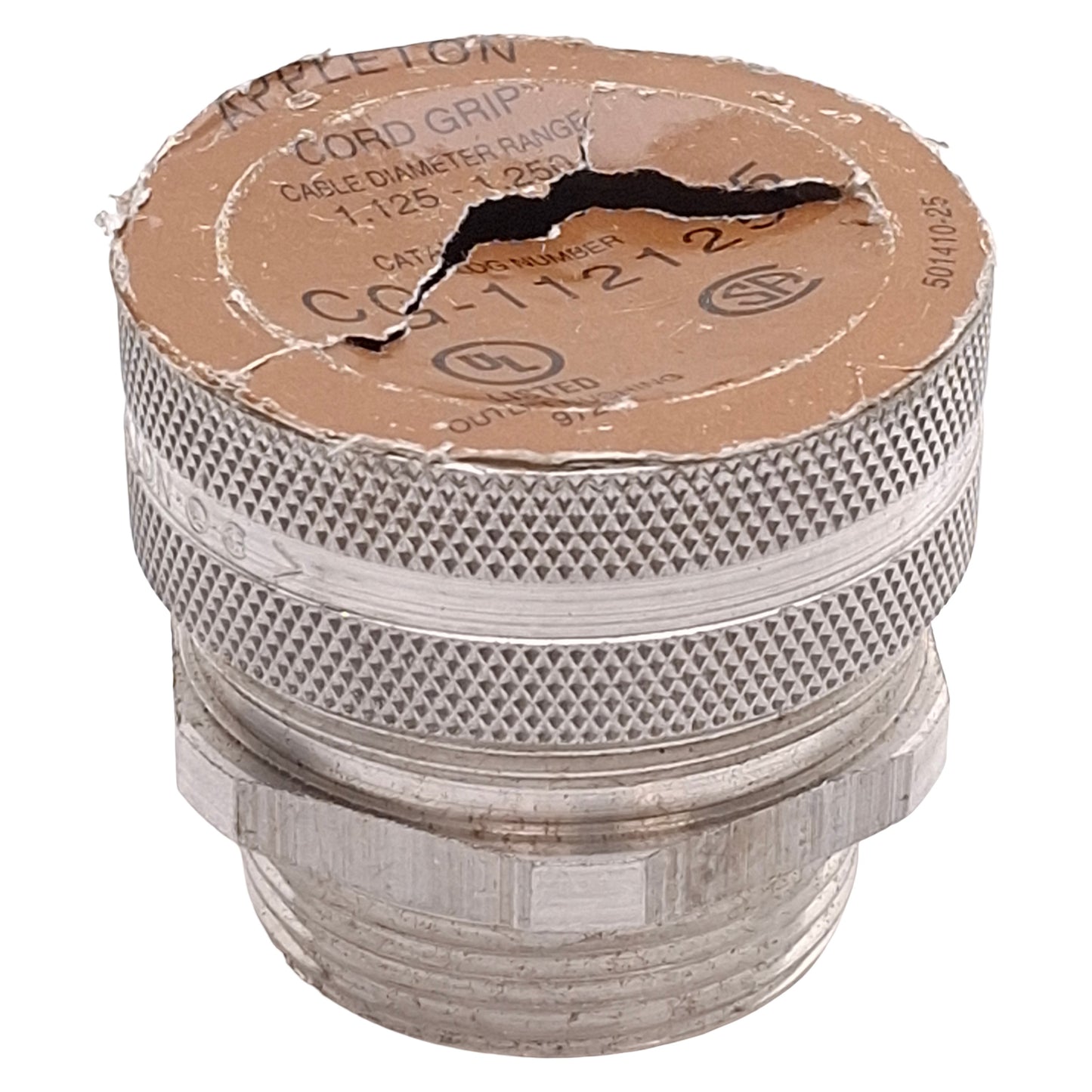 New Appleton CG-112125 Strain Relief Cord Grip, ø1.125in-1.250in, 1-1/4in NPT