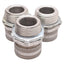 Used Lot of 3 Appleton CG-37100 Aluminum Cord Grip, ø0.375in-0.500in, 1in NPT