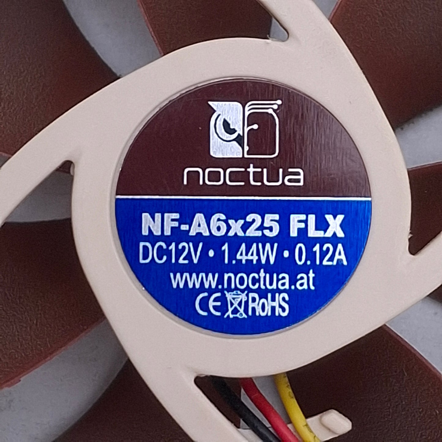 Used Lot of 2 Noctua NF-A6X25 FLX Cooling Fan 29.2m³/h, 12VDC, 3000rpm, 60x60x25mm