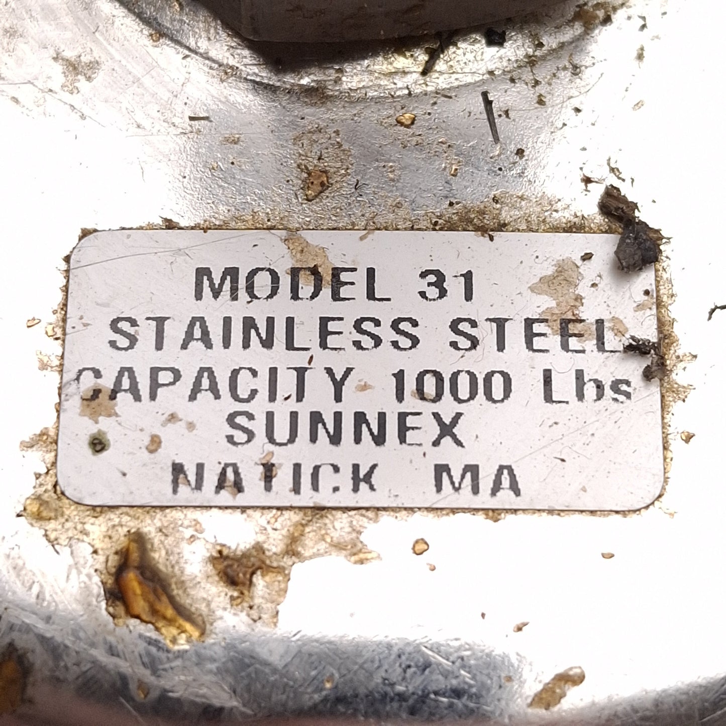 Used Lot of 4 Sunnex Model 31 Stainless Steel Leveling Feet, 3/4in-10 x 4in, 1000lbs