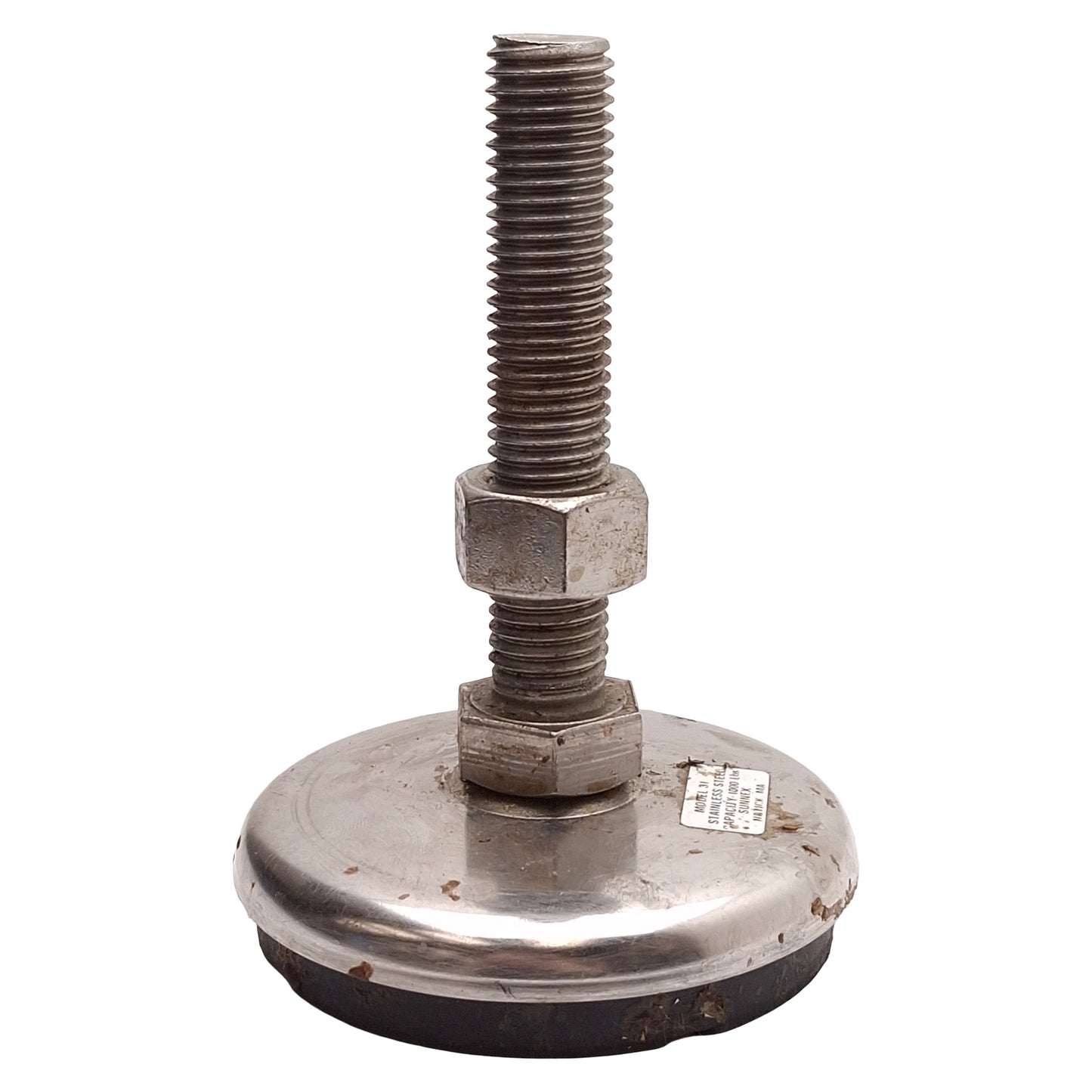 Used Lot of 4 Sunnex Model 31 Stainless Steel Leveling Feet, 3/4in-10 x 4in, 1000lbs