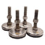 Used Lot of 4 Sunnex Model 31 Stainless Steel Leveling Feet, 3/4in-10 x 4in, 1000lbs