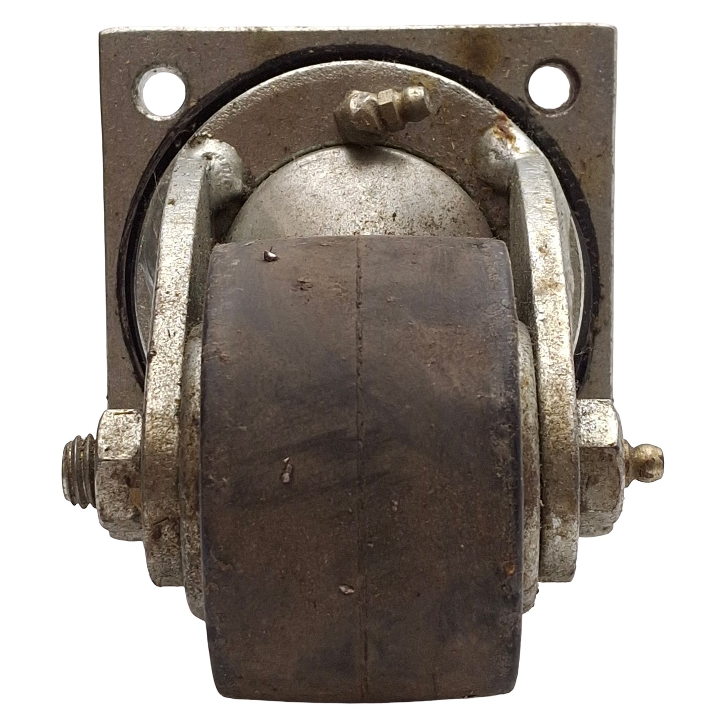 Used Darnell Heavy Duty Top Plate Swivel Caster ø3in x 1-7/8in Wheel, 4in x 4in Plate