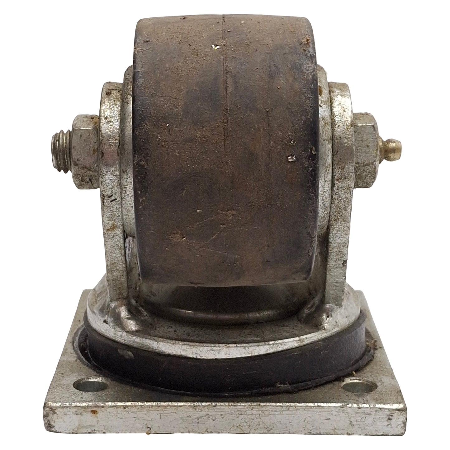 Used Darnell Heavy Duty Top Plate Swivel Caster ø3in x 1-7/8in Wheel, 4in x 4in Plate