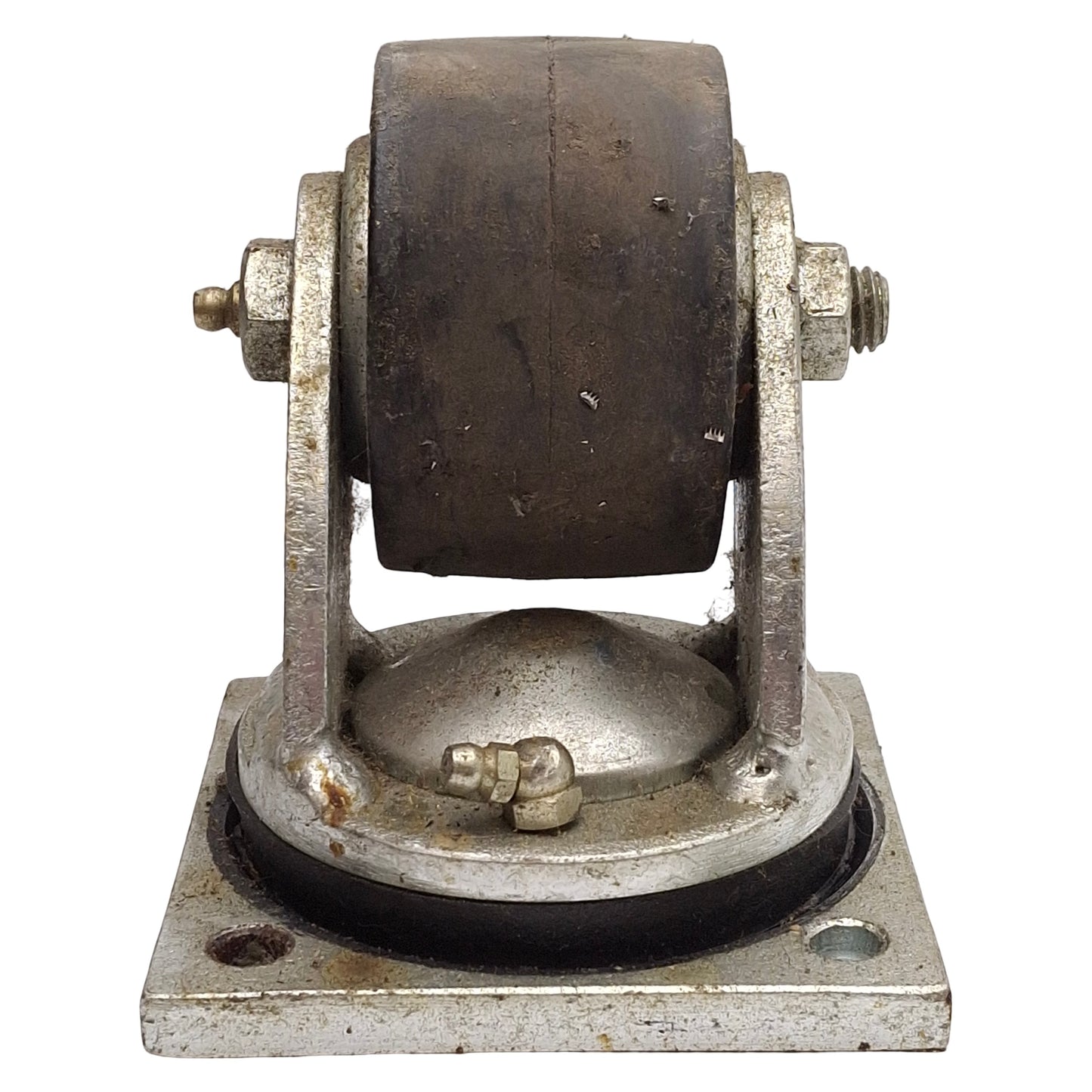 Used Darnell Heavy Duty Top Plate Swivel Caster ø3in x 1-7/8in Wheel, 4in x 4in Plate