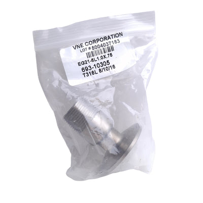 New VNE EG21-6L1.0x.75 Clamp Adapter Sanitary Fitting, 3/4in NPT to 1in Triclamp