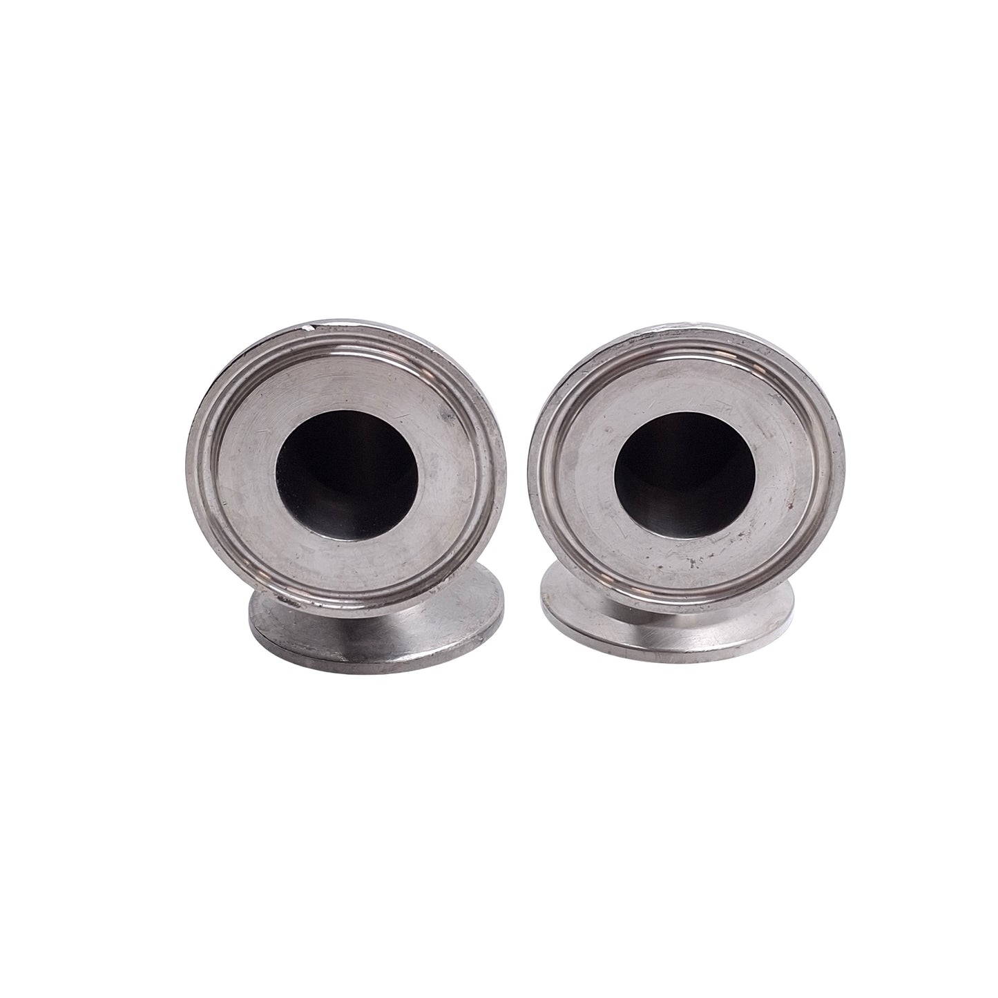 Used Lot of 2 Sanitary Elbow Tri-Clamp Fittings, 1in Tri-Clamp, 90 Degree
