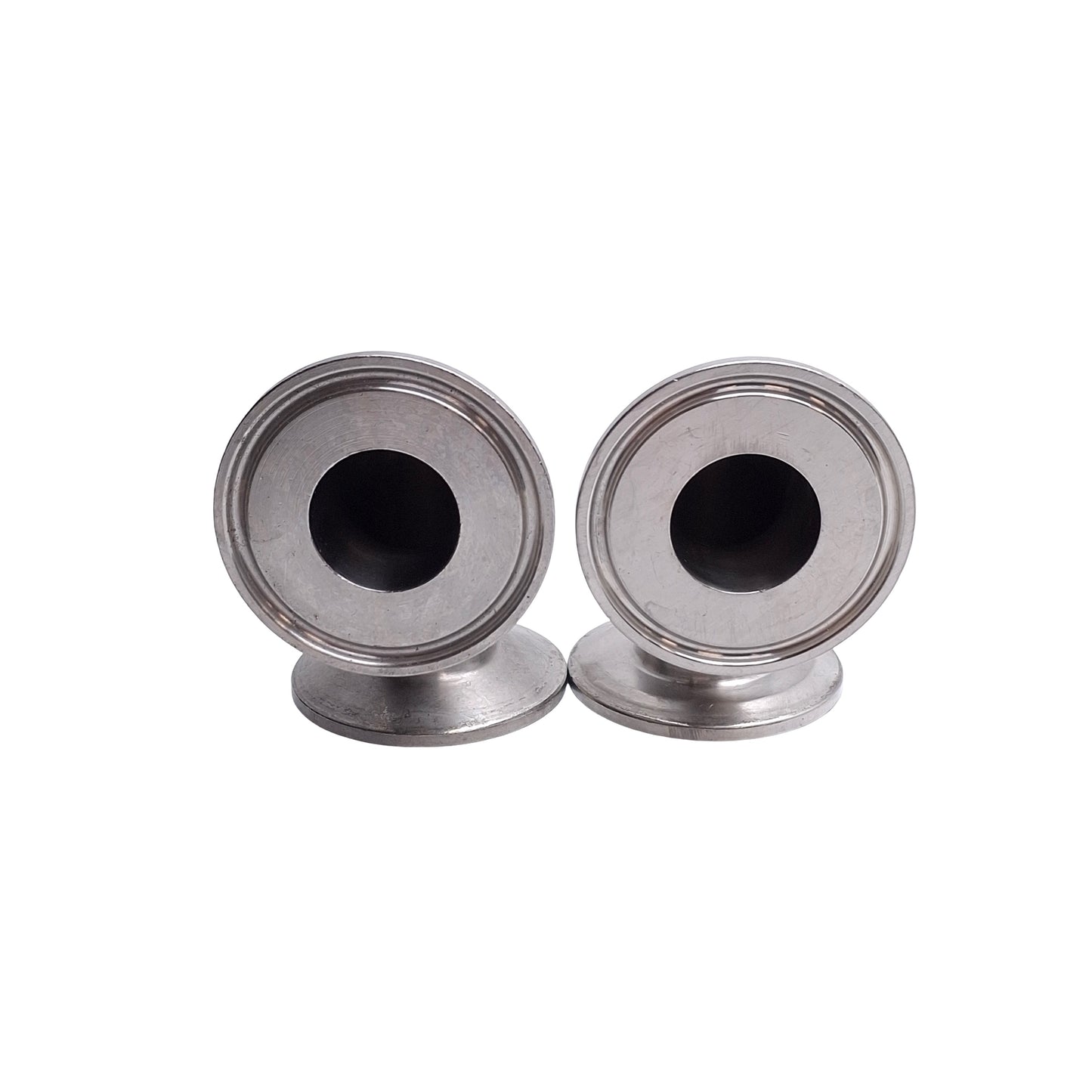 Used Lot of 2 Sanitary Elbow Tri-Clamp Fittings, 1in Tri-Clamp, 90 Degree