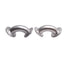 Used Lot of 2 Sanitary Elbow Tri-Clamp Fittings, 1in Tri-Clamp, 90 Degree