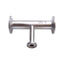 Used Steel & OBrien Stainless Steel Reducing Tee, 1/2in to 1in to 1in Tri-Clamp