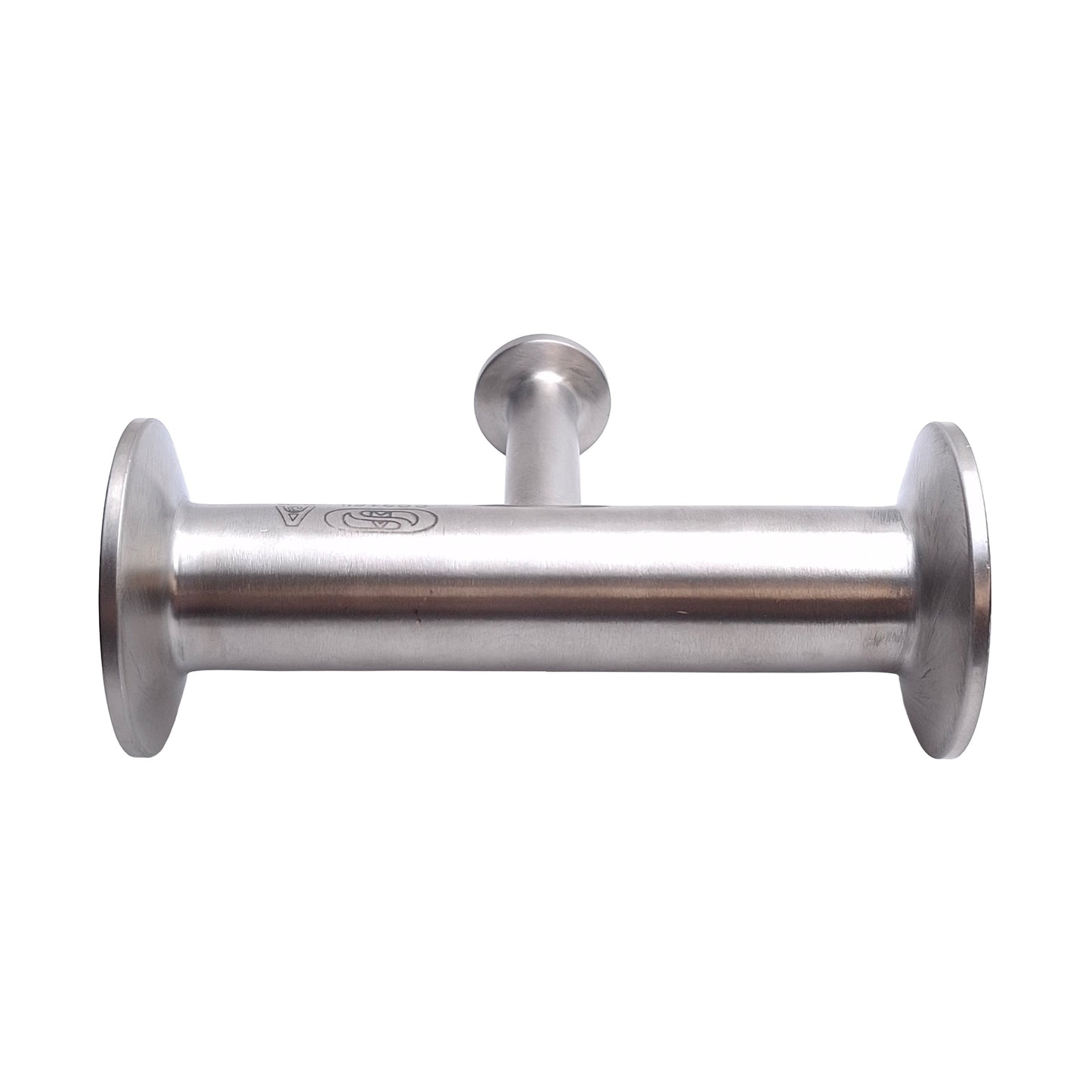 Used Steel & OBrien Stainless Steel Reducing Tee, 1/2in to 1in to 1in Tri-Clamp