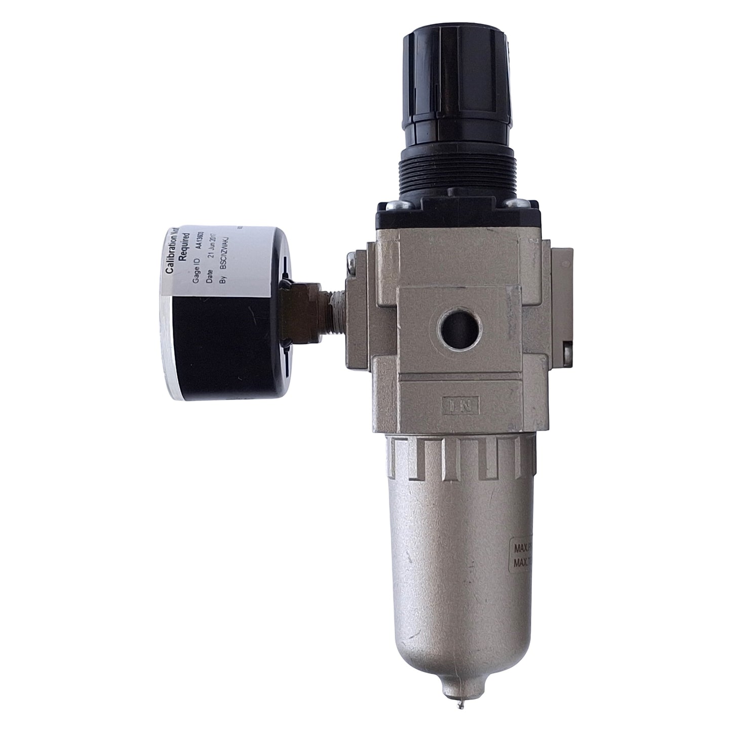 Used SMC AW20-N01-2Z Pneumatic Filter Regulator 7-125psi Set, 1/8" NPT w/ Gauge
