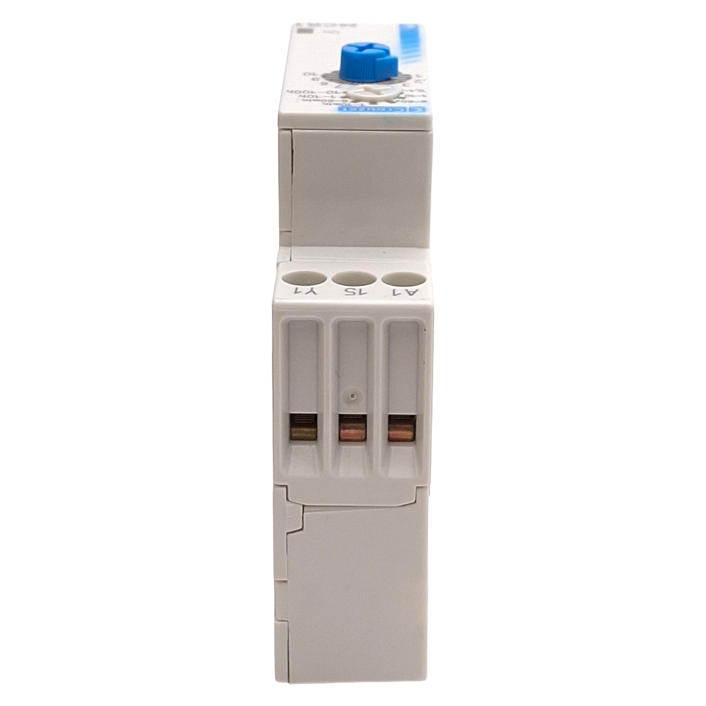 Used Crouzet 88826135 MCR1 Timer Relay, 0.1s-100h, 8A, 24-240VAC/24VDC, DIN Rail
