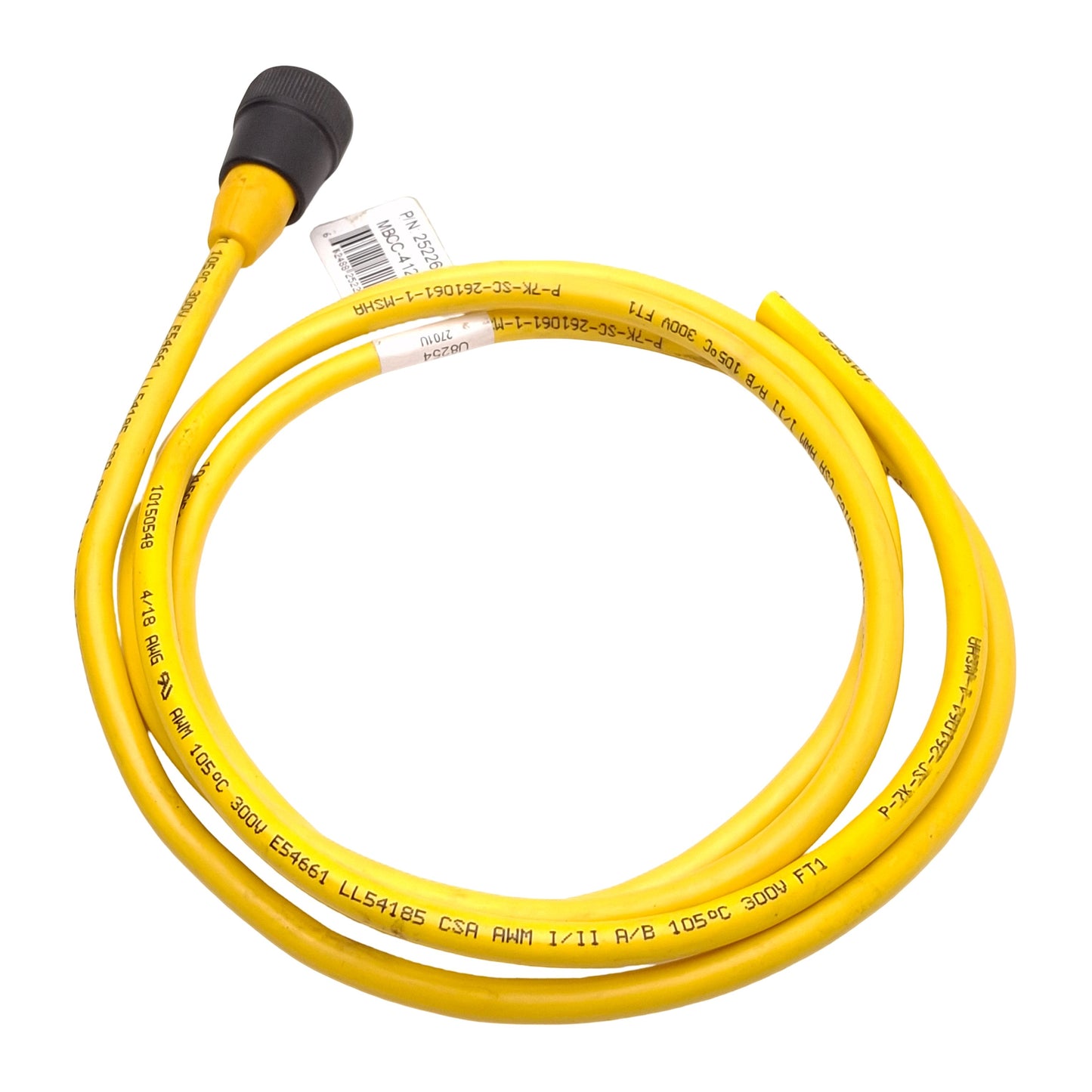 Used Banner MBCC-412 25226 Single Ended Cordset, 9A 300V, 4-Pin 7/8in Mini QD, 6ft