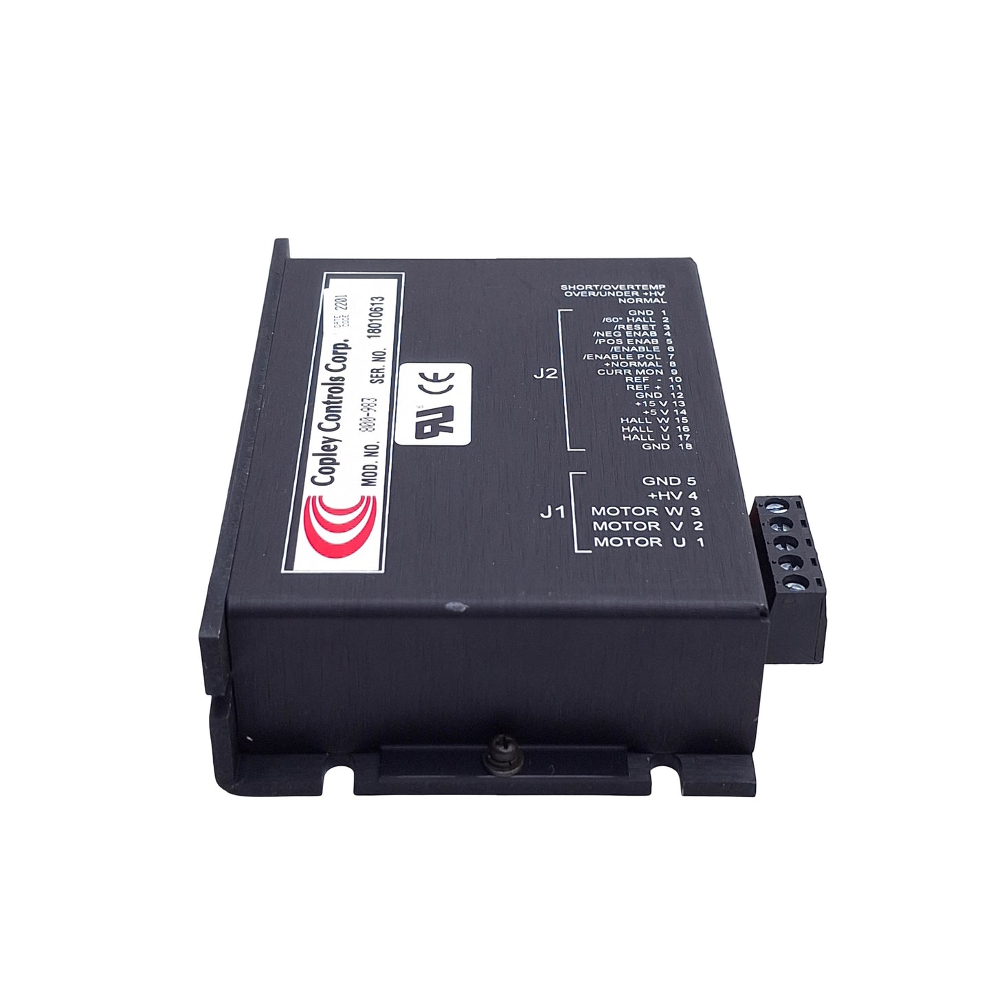 Used Copley Controls 800-983 Servo Motor Drive, *Missing J2 Connector*