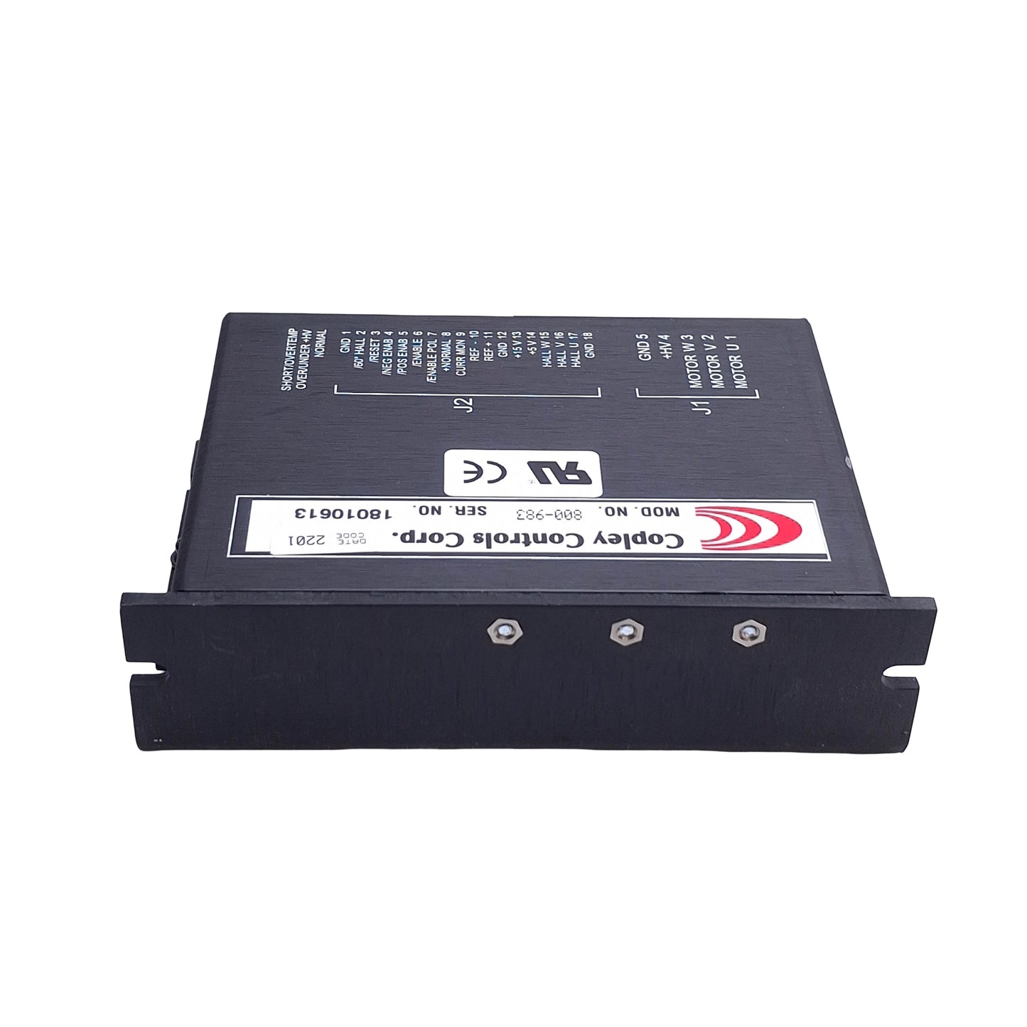 Used Copley Controls 800-983 Servo Motor Drive, *Missing J2 Connector*