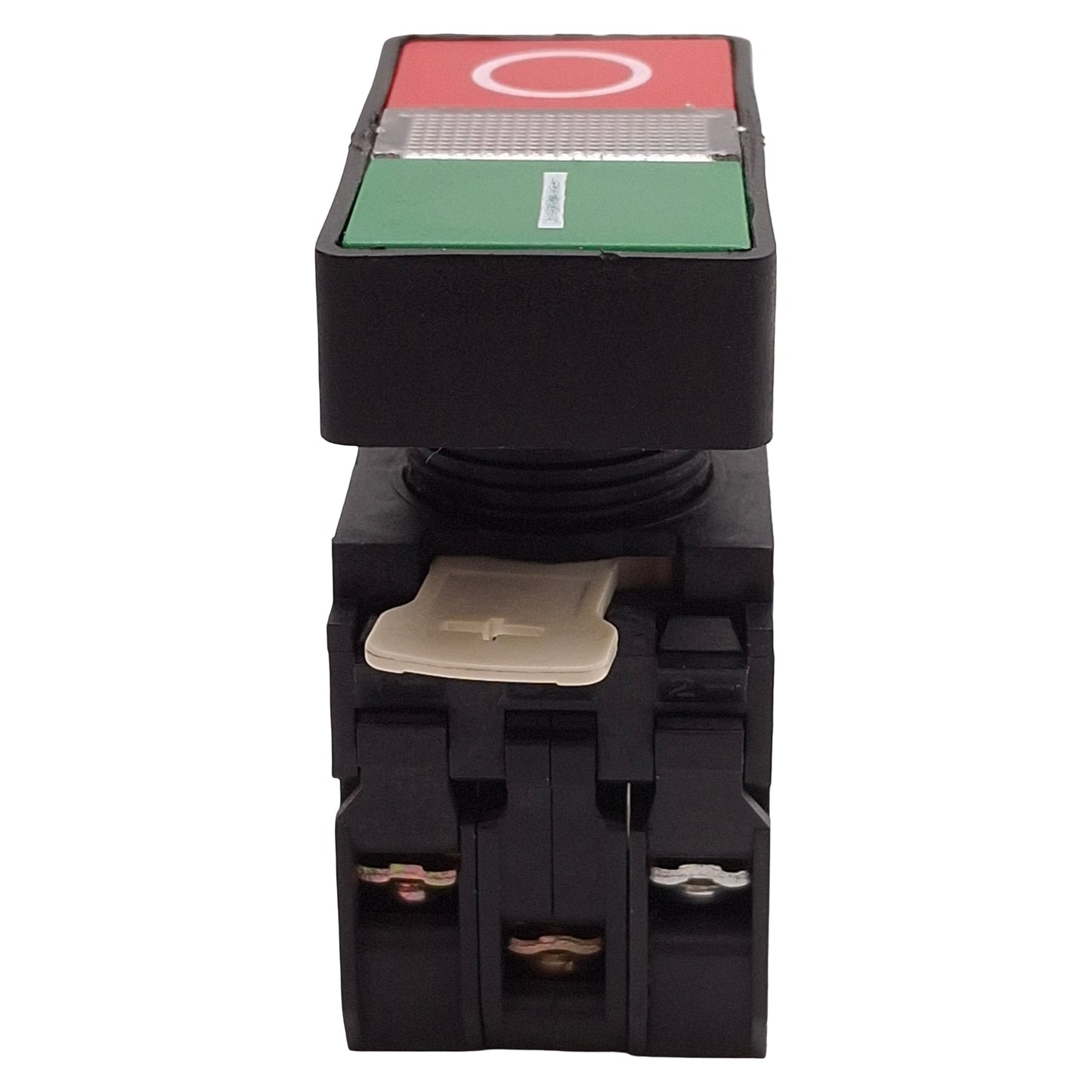 Used Eaton E22DB1B20X11C Double Headed Illuminated Pushbutton, 1NO+1NC, I/O Marking