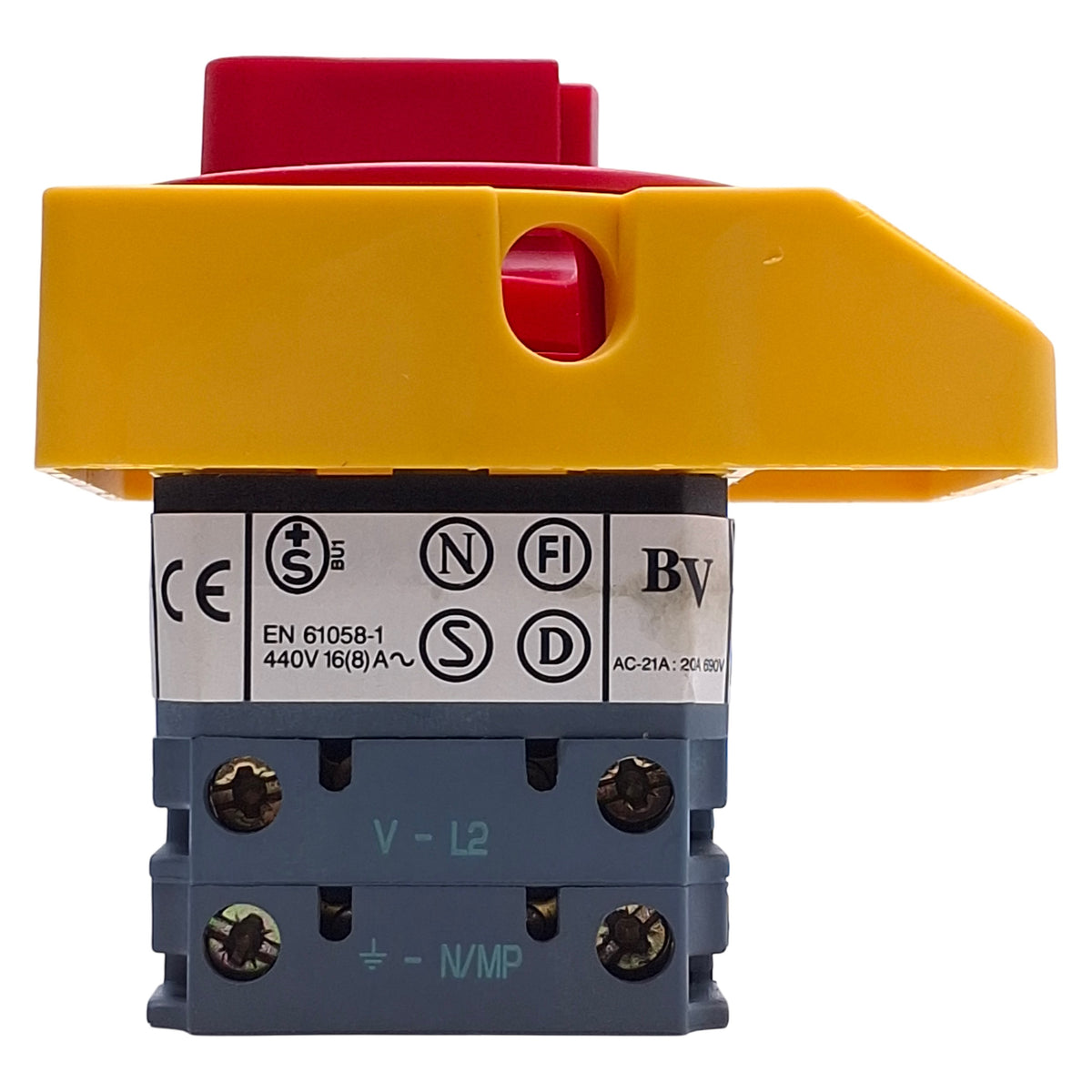 Used BACO SS3EV493-IP65 PR17 Panel Mount Main Disconnect Switch 600VAC 16A, 3-Pole