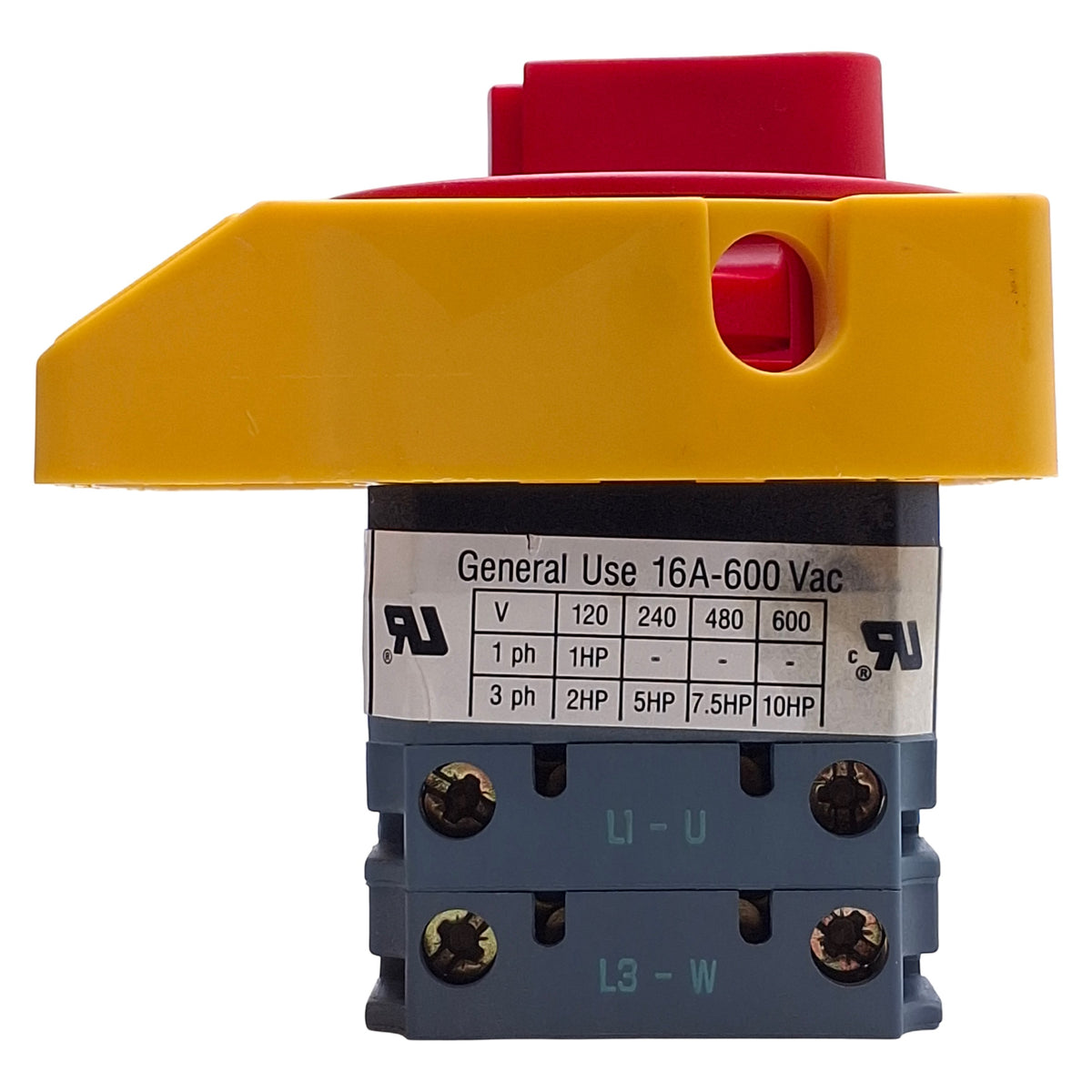Used BACO SS3EV493-IP65 PR17 Panel Mount Main Disconnect Switch 600VAC 16A, 3-Pole