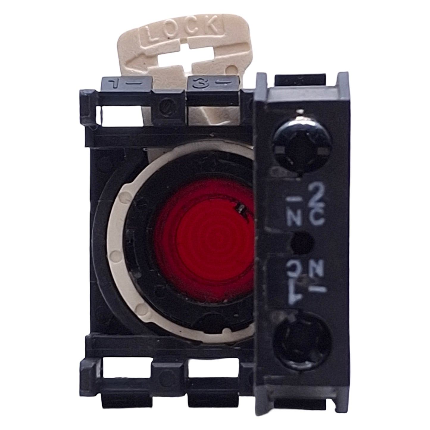 Used Eaton E22EB2B Red Momentary Extended Push Button ø22.5mm, 1NC, 600VAC 10A Max