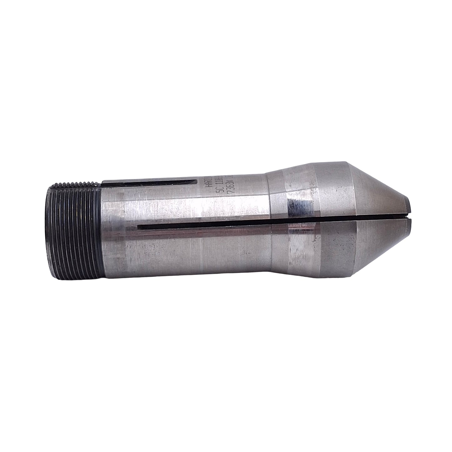 Used Hardinge 110699-001 7363X Flat Nose Collet, 0.036in Round, 5C Mount, 4.47in OAL