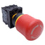 Used Eaton M22-PVT-K12 Red Twist Release Push Button ø22.5mm, 1NO 2NC, 600VAC 10A
