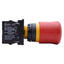 Used Eaton M22-PVT-K12 Red Twist Release Push Button ø22.5mm, 1NO 2NC, 600VAC 10A
