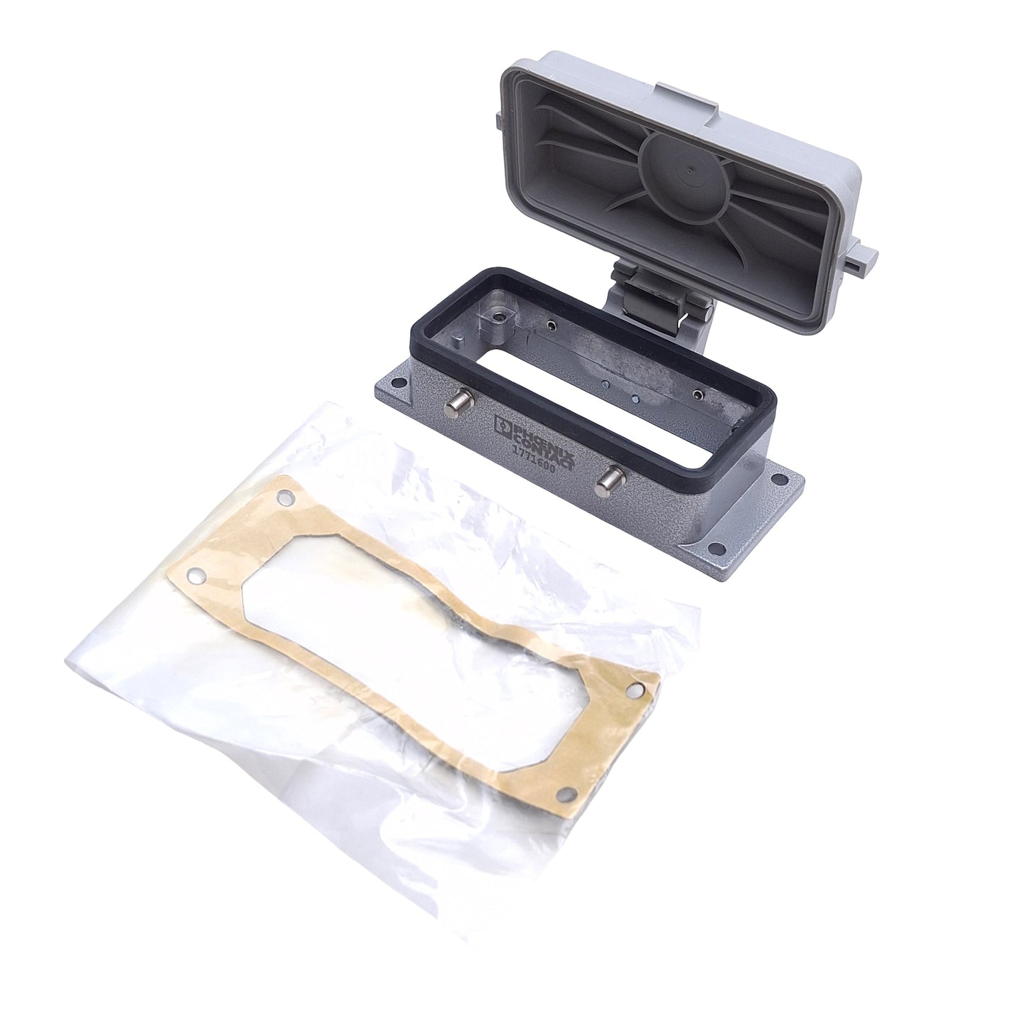 New – Open box Phoenix Contact 1771600 HC-B-16-AFQD HEAVYCON Connector Housing, Type B16