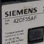 Used Siemens 42CF35AF DIN Rail Contactor, 3-Pole, 40A 600VAC, 110/120VAC Coil