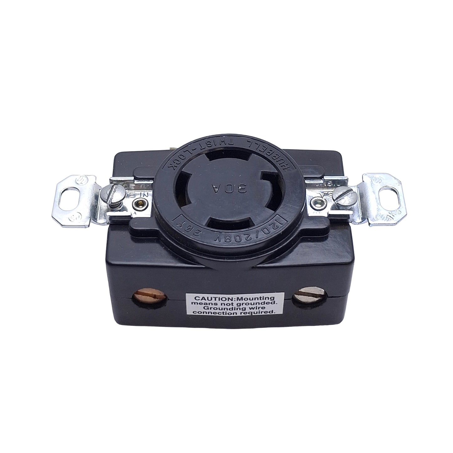 Used Hubbell HBL3430 Twist Lock Receptacle, 4-Pole 4-Wire, 120Y/208VAC 30A