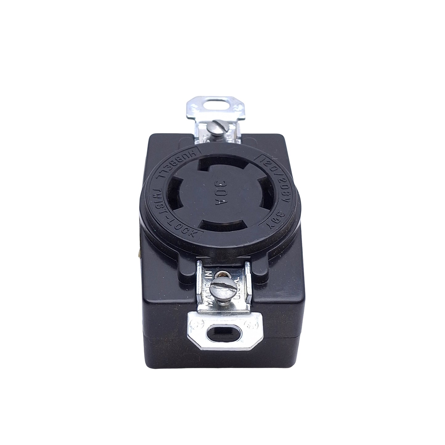 Used Hubbell HBL3430 Twist Lock Receptacle, 4-Pole 4-Wire, 120Y/208VAC 30A