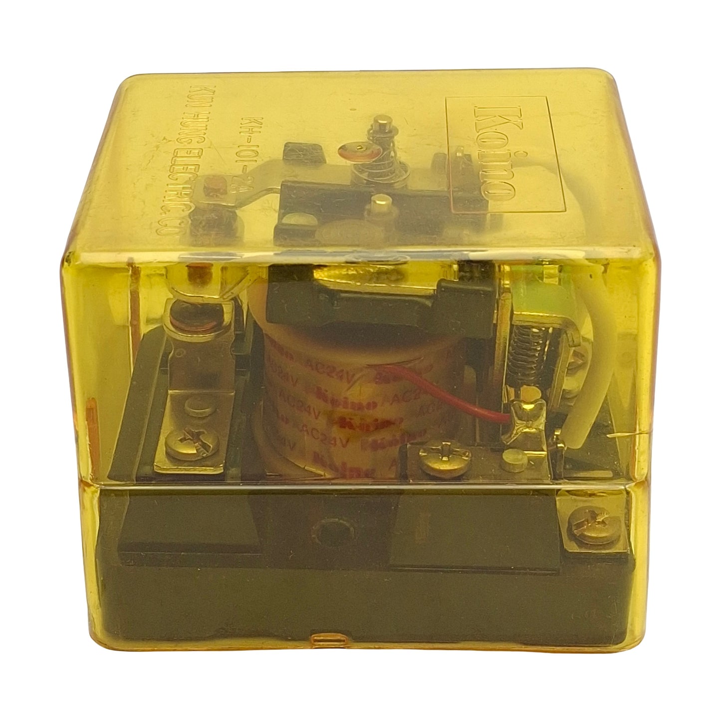 Used Tenor Koino KH-101-2A-24AC Power Relay, DPST-NO 15A/24VDC 30A/110VAC, 24VAC Coil