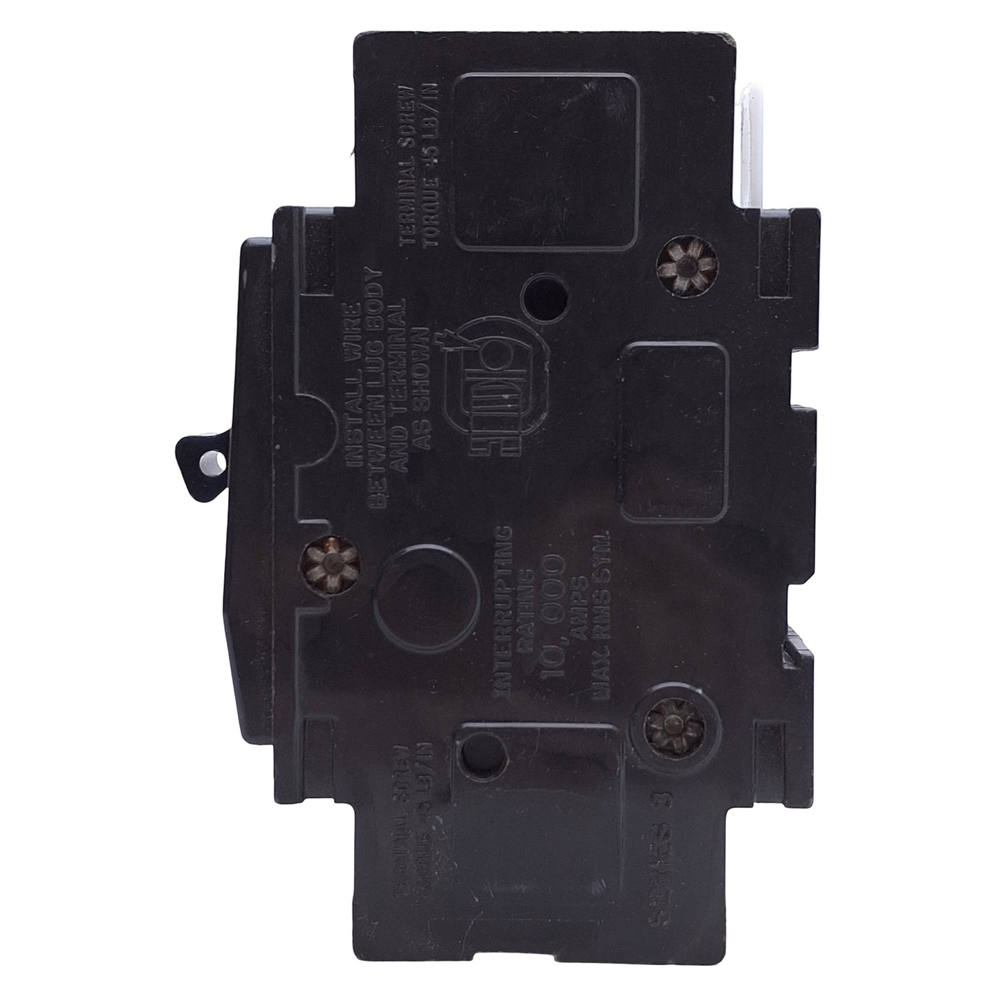 Used Schneider Electric QOU310 Miniature Circuit Breaker, 3 Pole, 240VAC 10A*Chipped*