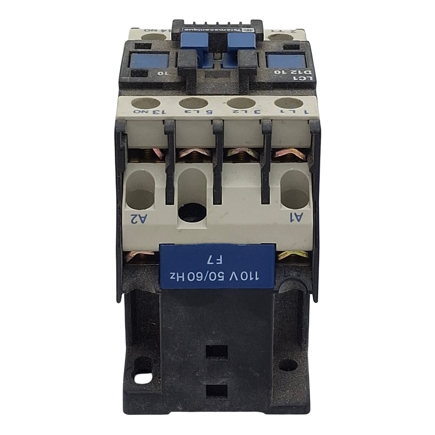 Used Telemecanique LC1D1210F7 Contactor, 3-Pole 1NO, 25A 600VAC, 110VAC Coil
