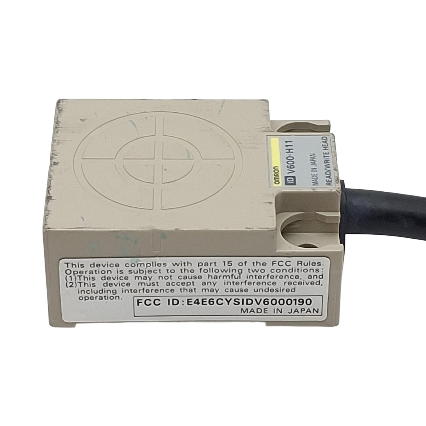 Used Omron V600-H11 RFID Reader Read/Write Head Module, 530kHz Frequency, 12-Pin