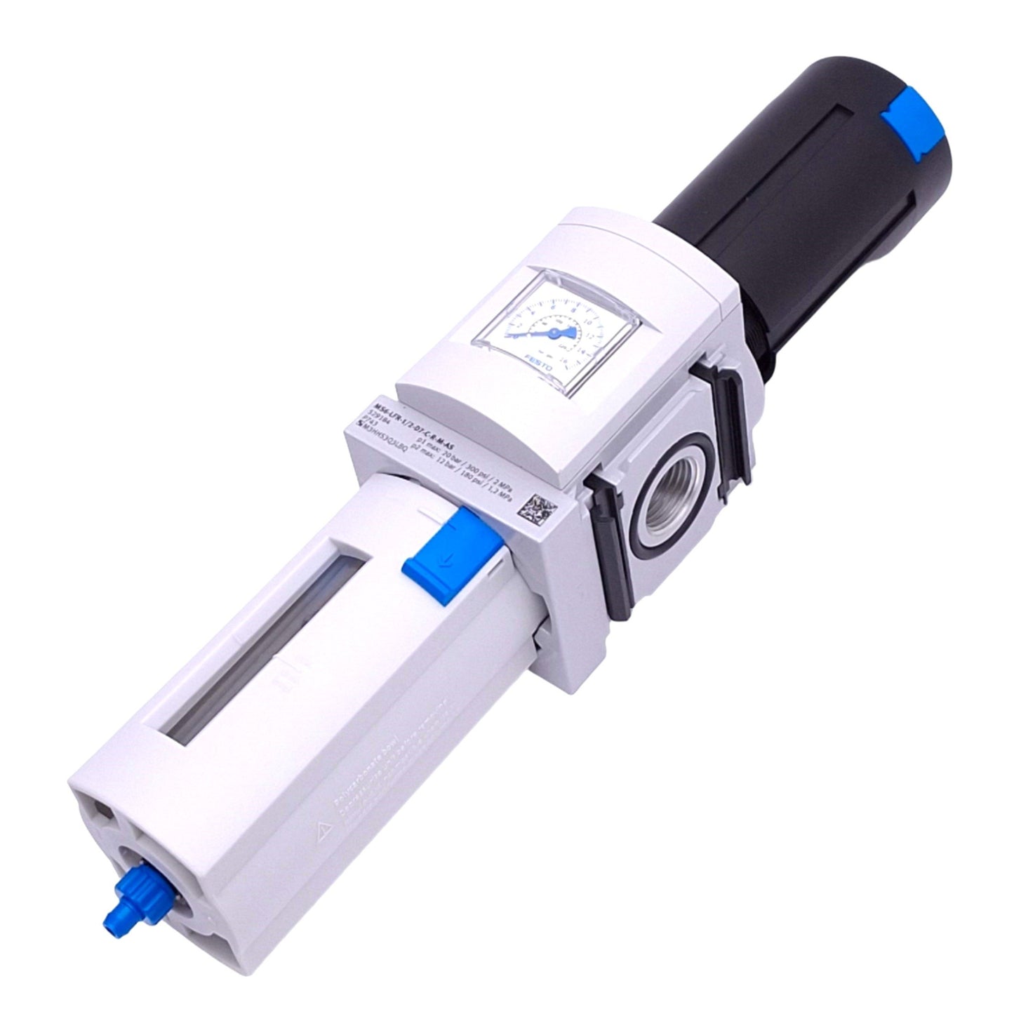 New – Open box Festo MS6-LFR-1/2-D7-C-R-M-AS Filter Regulator, 20bar Max, 12bar Set, 5μm Filter