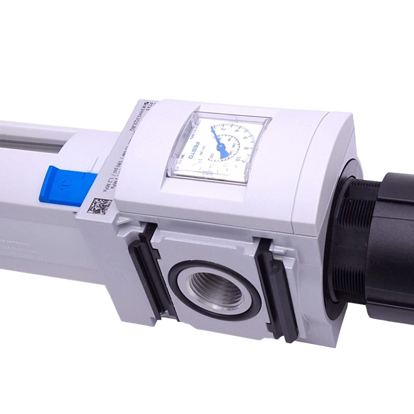 New – Open box Festo MS6-LFR-1/2-D7-C-R-M-AS Filter Regulator, 20bar Max, 12bar Set, 5μm Filter