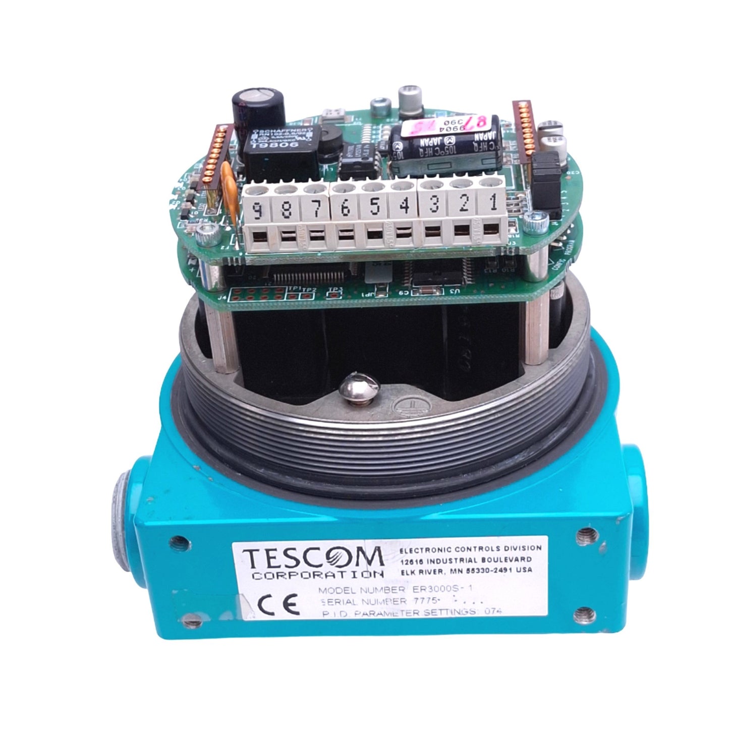 Used Tescom ER3000S-1 Electropneumatic Controller, 110psi Max, 0-100psi Out, 24VDC