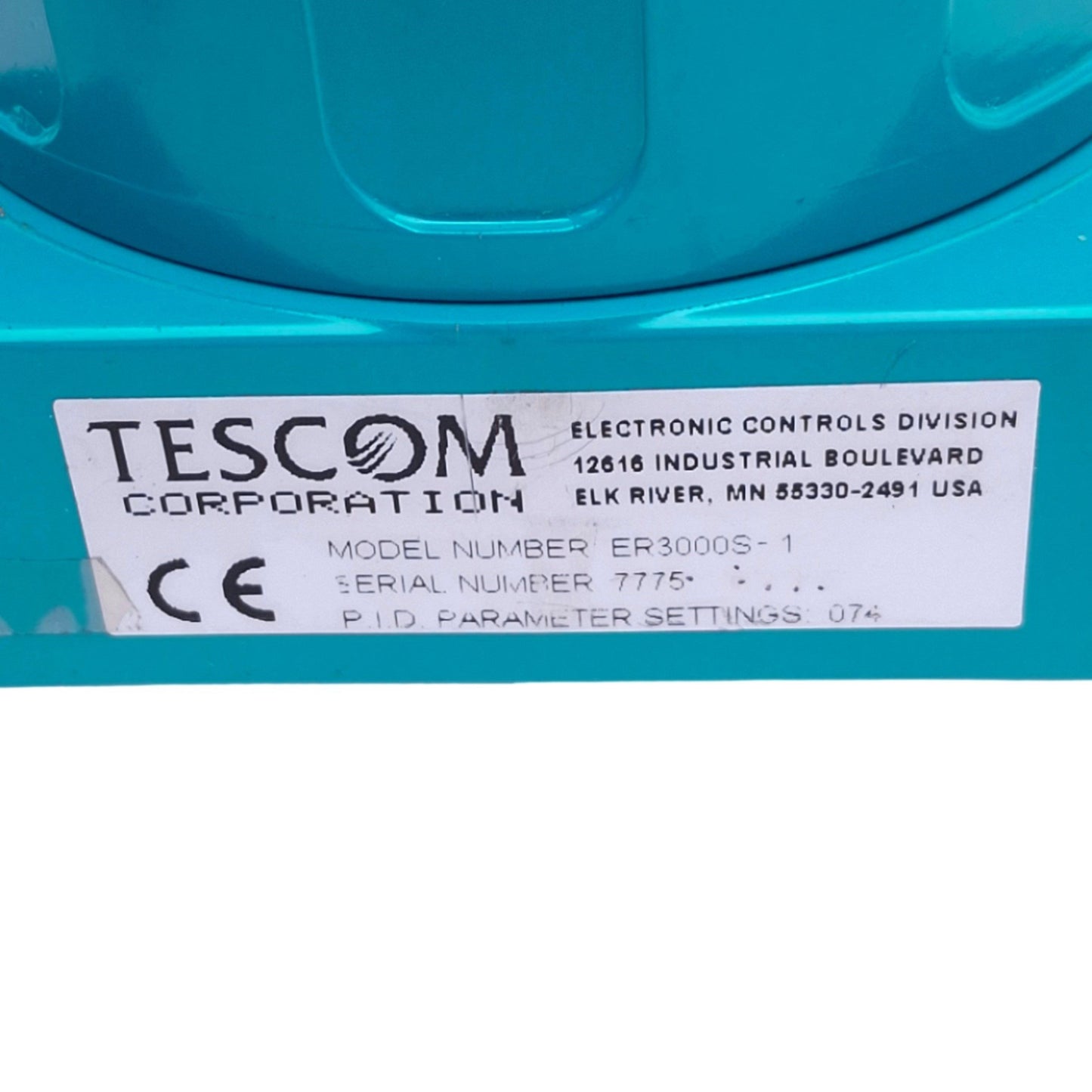 Used Tescom ER3000S-1 Electropneumatic Controller, 110psi Max, 0-100psi Out, 24VDC