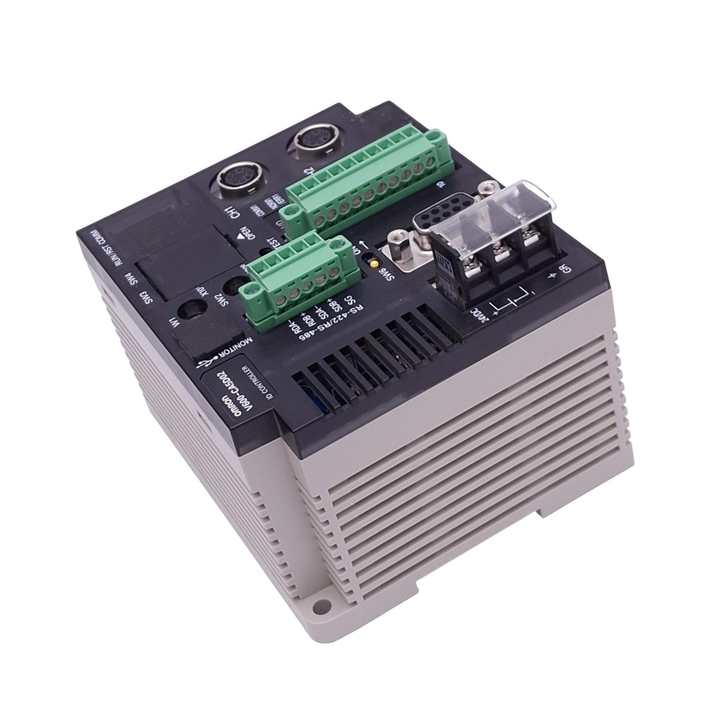 Used Omron V600-CA5D02 ID Controller, 2-Channel, RFID 530kHz, RS232C/422/485, 24VDC